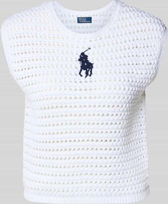 Polo Ralph Lauren Regular Fit Pullunder aus reiner Baumwolle in Weiss, Gr&ouml;&szlig;e XXL