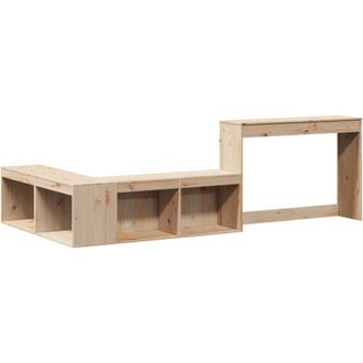 vidaXL Mueble Con Escritorio Madera Maciza Pino 222x107x75 Cm Vidaxl
