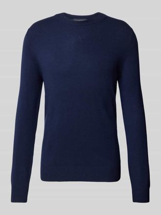 Christian Berg Regular Fit Strickpullover aus Woll-Kaschmir-Mix in Marine, Gr&ouml;&szlig;e XL