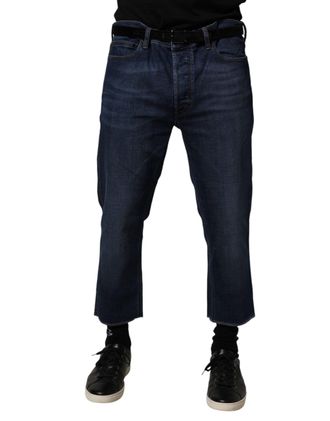 Vivienne Westwood Mid Waist Cotton Men Cropped Mens Jeans