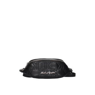 Karl Lagerfeld Bolso Ri&ntilde;onera de Cuero K/Loom - Bags - Mujer - Negro - ONE SIZE