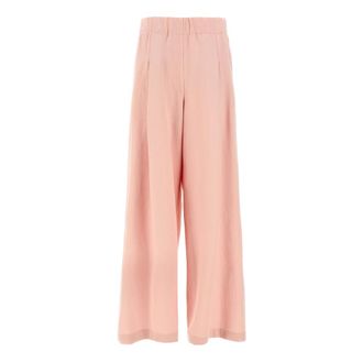 Dries Van Noten Broeken, Dames, Roze, S, Wol, Pila Wool-Blend Broeken