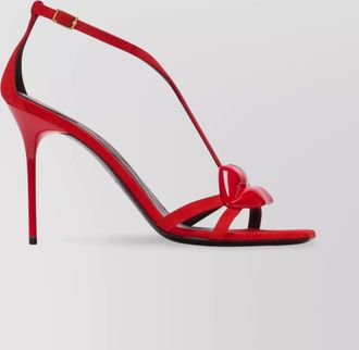 Balmain heel sandals with patent lips detail