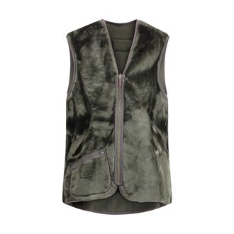 Barbour Mens Fleece Zip Vest - Dark Green - Size EU 36 (Mens)
