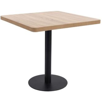 vidaXL Mesa de bistró mdf marrón claro 80x80 cm Vidaxl