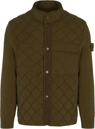 Stone Island Quilted Jacket - male - Stone Island - Winter Jackets - Green - XL - Jackets