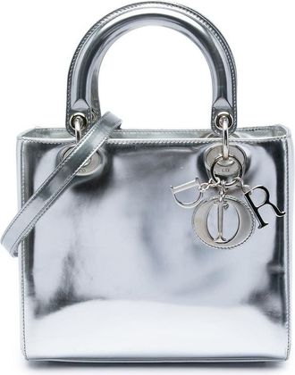 Dior Pre-owned Dior Medium Metallic Patent Lady Satchel Ladies DE5TDNASNPUEIEEL