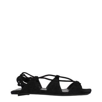 The Attico Die Attico Rene&egrave; Damens Sandalen aus schwarzem Wildleder