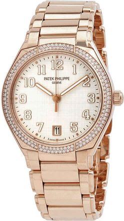 Patek Philippe Twenty-4 18kt Rose Gold Automatic Diamond White Dial Ladies Watch 7300-1200R-010
