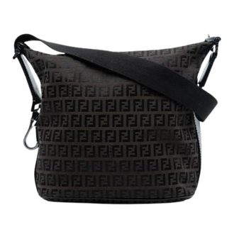 Fendi Pre-owned Cross Body Bags, female, Brown, Size: ONE SIZE Pre-owned Canvas Shoulder Bag