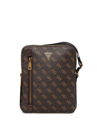 Guess Co Borsa messenger con monogramma - Marrone