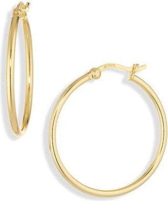 Argento Vivo Classic Tube Hoop Earrings in Gold at Nordstrom Rack