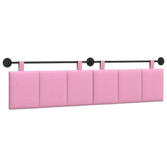 vidaXL Cabecero Colgante Rosa Tela Vidaxl