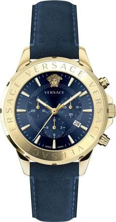 Versace Chronograph Signature Vev 601423 - Heren - Horloges - Veelkleurig - ONE Size - Leer - Accessoires