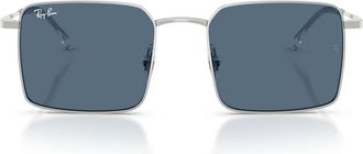 Ray-Ban Sunglasses Rb3782 003/80 Idan Silver/Dark Blue Unisex