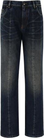 Versace Straight Jeans - Dames - Regular Fit Jeans - Blauw - W27 - Katoen - Jeans