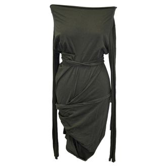 Rick Owens Lilies Mid-Length Dress in Green Viscose