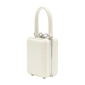 Self Portrait Quilted Leather Shoulder Bag - White