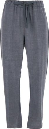 Semicouture Broeken, Dames, Grijs, XS, Wol, Grijze Buddy Pants Stijlvolle Broek