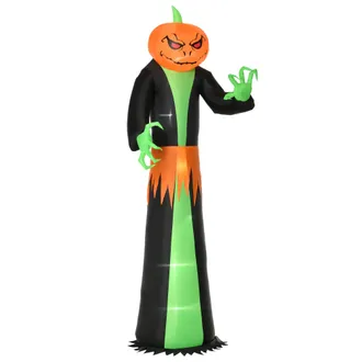 TJ Hughes Halloween Inflatable Pumpkin Man Decoration 2.7m - TJ Hughes Orange
