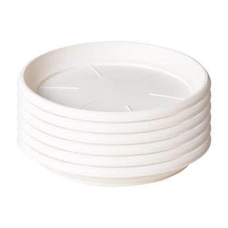 OEM Seis Bandejas De Pl&aacute;stico Resistente Para Plantas En Maceta, Con Bases Redondas Y Bordes Elevados Para Proteger El Suelo, De 15 Cm De Altura