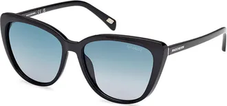 Skechers SE6294 Polarized 01D Womens Sunglasses Black Size 55