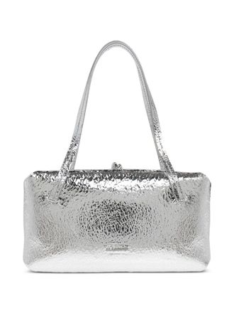 Jil Sander textured leather shoulder bag - Silver
