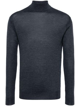 N.Peal Maglione Bond FG a collo alto - Blu