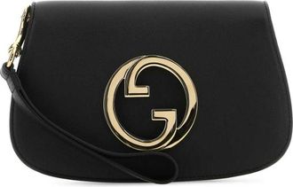 Gucci Black Leather Gucci Blondie Clutch