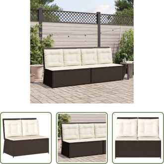 vidaXL vidaXL Polyrattan - Panchina da giardino Marrone polyrattan