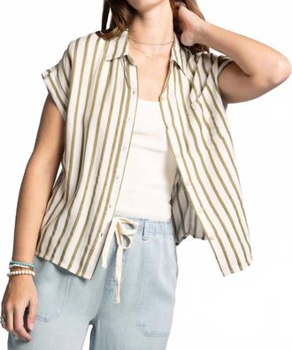 Thread & Supply Jane Shirt In Cream Olive