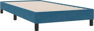 vidaXL Estructura De Cama Sin Colch&oacute;n Terciopelo Azul Oscuro 80x210 Cm Vidaxl