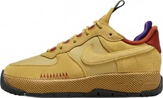 Nike Womens Air Force 1 Wild Sneakers In Wheat Gold/rugged Orange/field Purple/orange/black