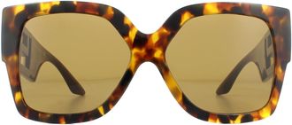Versace Square Havana Bronze Sunglasses