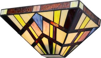 Chloe Lighting VINCENT Mission Tiffany-style Blackish Bronze 1 Light Wall Sconce 12 Wide