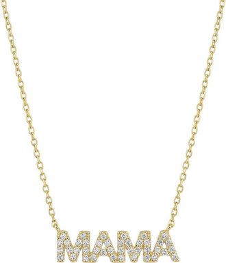 Argento Vivo Pav&eacute; Mama Pendant Necklace in Gold at Nordstrom