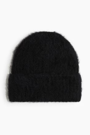 H&M Gerippte Beanie aus Alpakamix - Schwarz