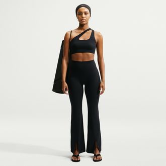 Nike Womens Zenvy High-Waisted Flared Leggings in Black | IV1577-010