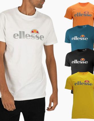 Ellesse Mens ELLESSE GINITI 2 Mens T Shirts Crew Neck Short Sleeve Cotton Summer Holiday Tee - Black - Size: 34