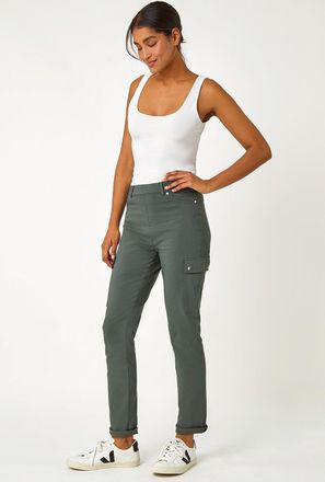 Roman Turn Up Stretch Cargo Trousers