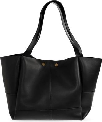 AllSaints Rosalie Grote Leren Tote Tas - Dames - Shoppers - Zwart - ONE Size - Leer - Tassen