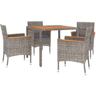 vidaXL Furniture Limited - Set Comedor De Jard&iacute;n 5 Piezas Con Cojines