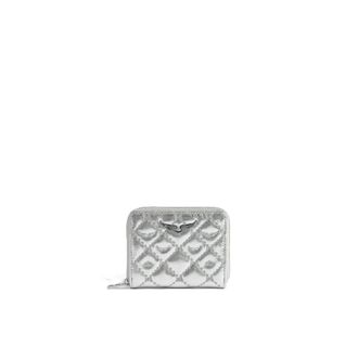 Zadig&Voltaire Wallets & Cardholders, female, Gray, Size: ONE SIZE Mini ZV Monogram Metal Purse