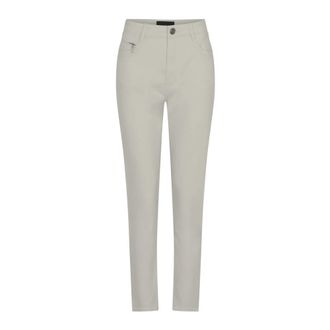 C.Ro Stijlvolle Suzanne Kit Broek - Dames - Slim Fit Broeken - Beige - XL - Katoen - Broeken
