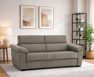 Dmora Sof&aacute; Fijo 2 Plazas Palmira, Sof&aacute; Lineal Para Sal&oacute;n, Acolchado, Desenfundable, Calidad 100% Made In Italy, 205x95 H100 Cm, T&oacute;rtola - Dmora