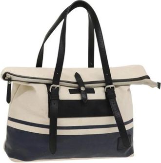 Burberry Pre-owned borse a mano di tela - - Pre-owned - Donna - Bianco - ONE SIZE