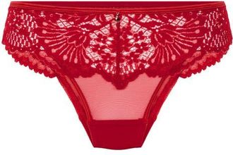 Hunkem&ouml;ller Whitney Brazilian Lace Panties in Chili Pepper at Nordstrom, Size X-Large