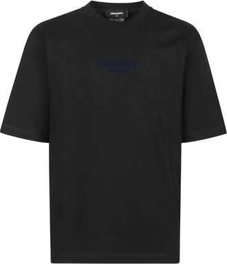 Dsquared2 Tops, Heren, Zwart, M, Zwarte Herenoverhemd