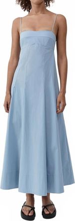 St.Agni Everyday Cotton Pleat Dress In Sky