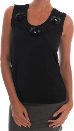 Dolce & Gabbana Tank Cami Blouse - Dames - Tops zonder mouwen - Zwart - S - Katoen - Tops